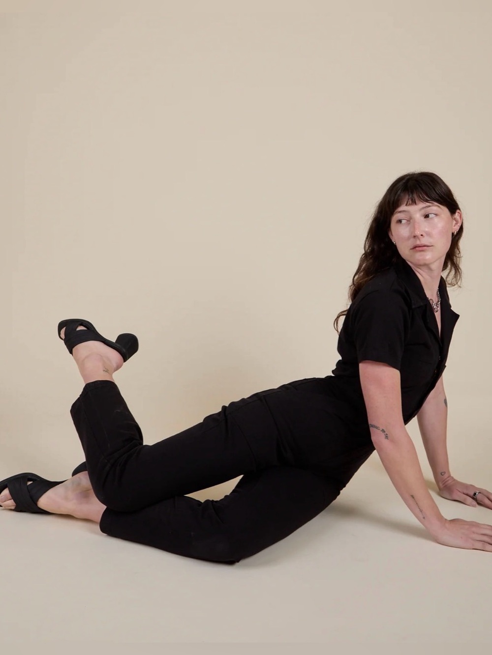 Big Bud Press Short Sleeve Utility Jumpsuit in Black Size MP - Picture 7 of 14